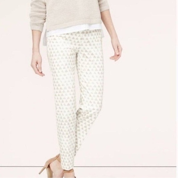 LOFT Pants - LOFT Marisa Geometric Women's Cropped Riviera Pants